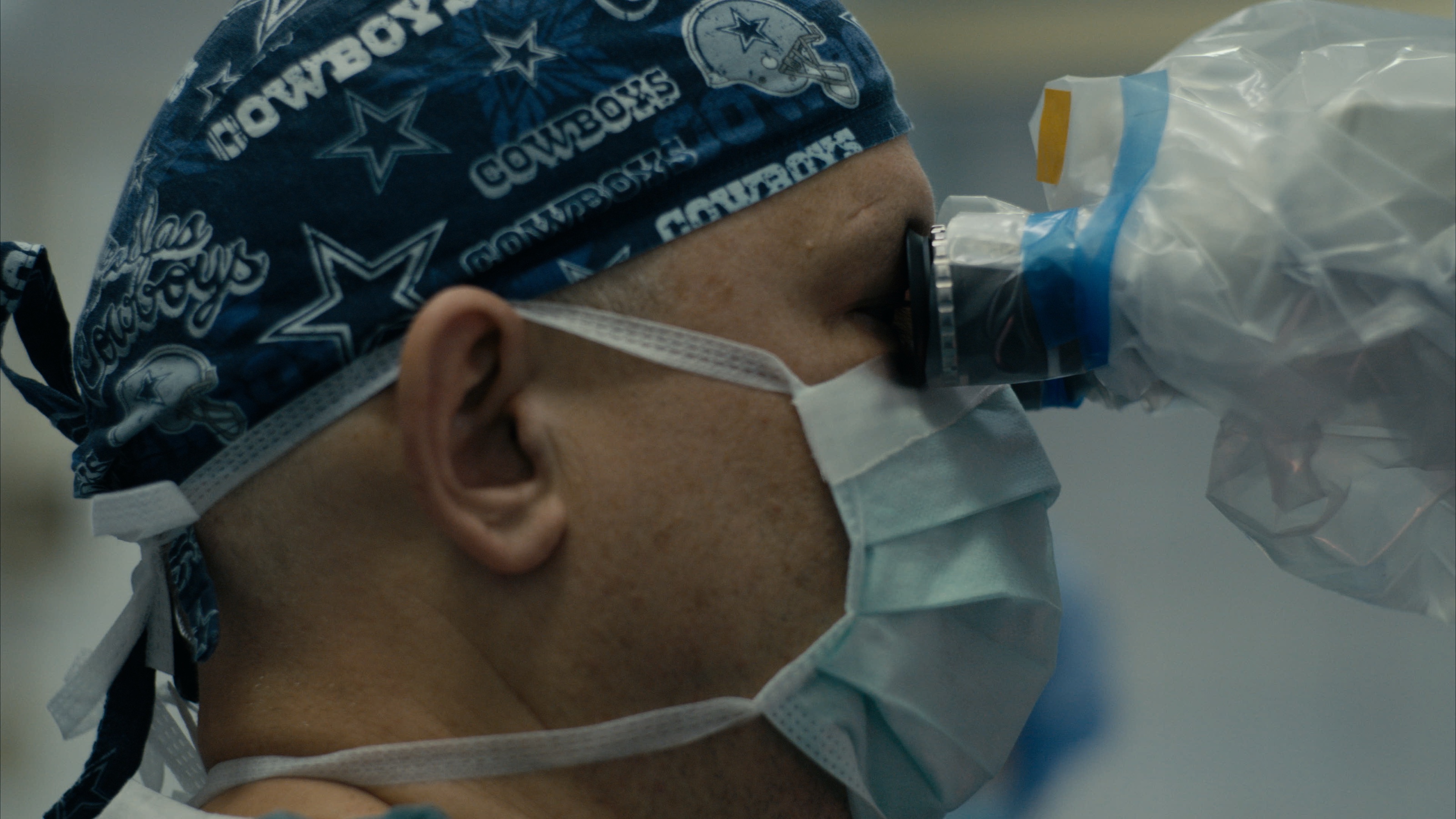 Andrii at the operating microscope.